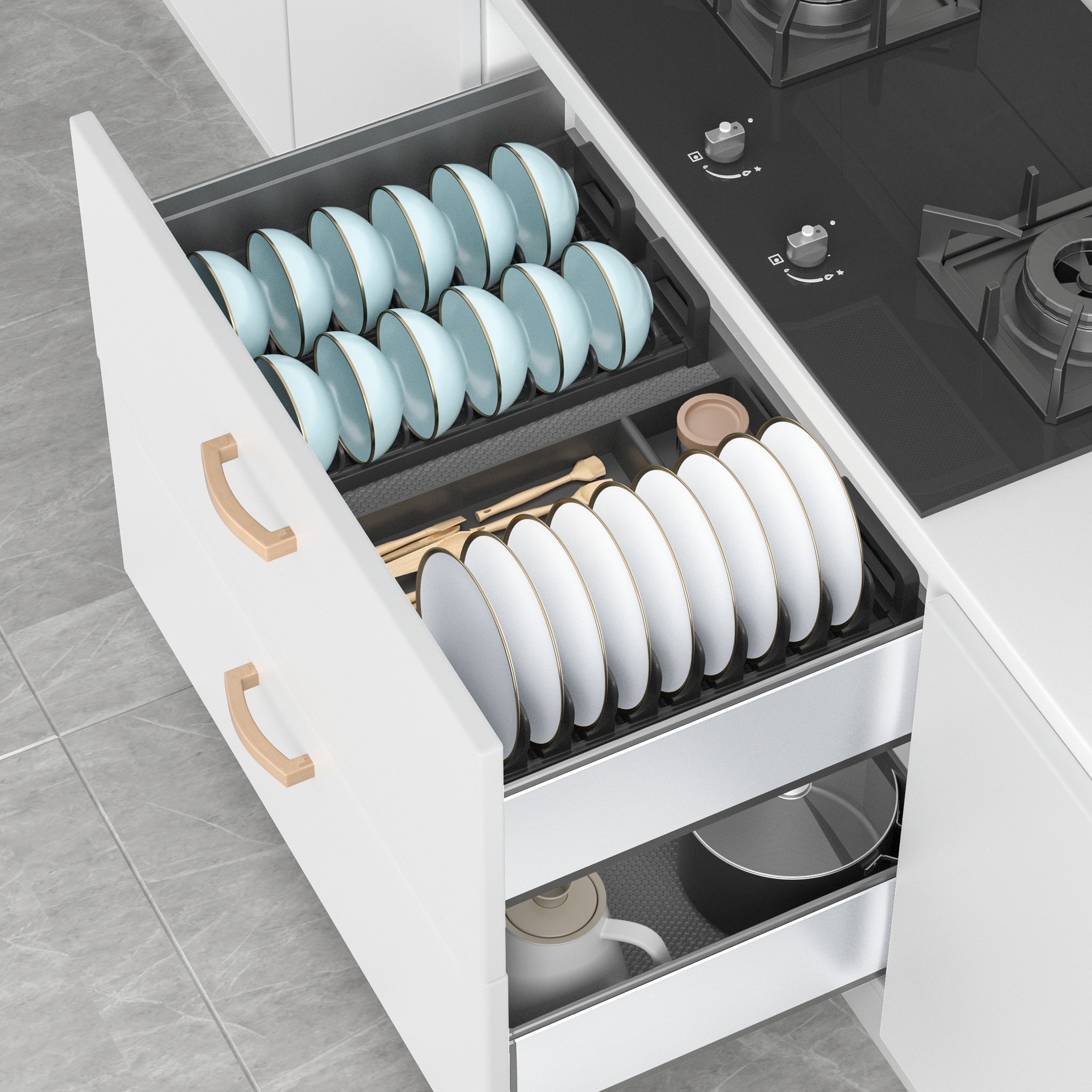 Compact Multifunctional Drawer Organizer-Baopo Series