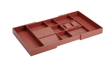 Expandable Leather Sorting Box - Lucente Series