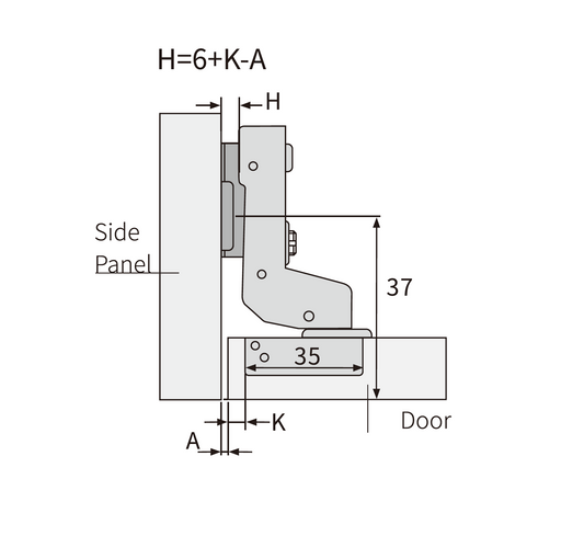 Clip on Soft-Closing Inset Hinge – 3D